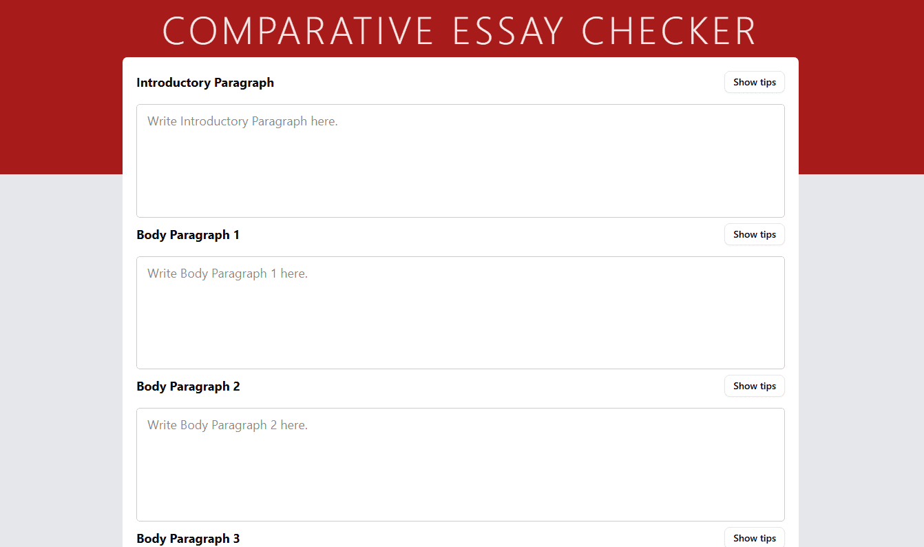 Comparative Essay Checker preview